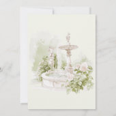 Elegante Waterverf Manor Garden Wedding Save The Date (Achterkant)