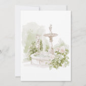 Elegante Waterverf Manor Garden Wedding Save The Date (Achterkant)
