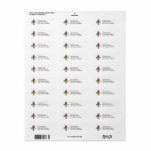 Elegante Waterverf Mardi Gras Fleur de Lis Etiket (Full Sheet)