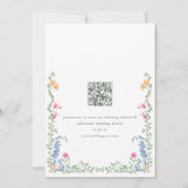 Elegante Waterverf Meadow Wildflower bruiloft Save The Date (Achterkant)