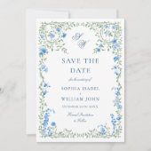 Elegante Waterverf Meadow Wildflower bruiloft Save The Date (Voorkant)