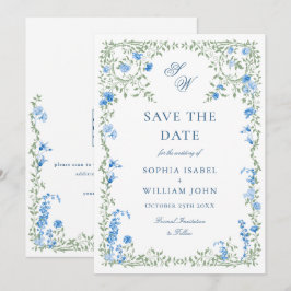 Elegante Waterverf Meadow Wildflower bruiloft Save The Date