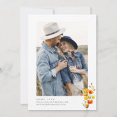 Elegante Waterverf Meadow Wildflower bruiloft Save The Date (Achterkant)