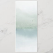 Elegante Waterverf Meer & Bomen Bruiloftsmenu Menu (Achterkant)