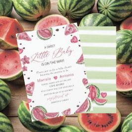 Elegante Waterverf Melon Baby shower Kaart