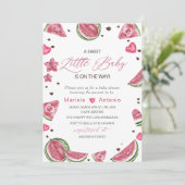 Elegante Waterverf Melon Baby shower Kaart (Staand voorkant)