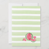 Elegante Waterverf Melon Baby shower Kaart (Achterkant)