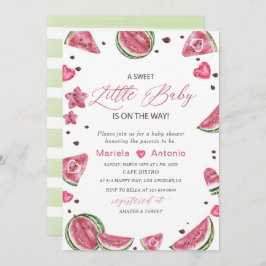 Elegante Waterverf Melon Baby shower Kaart