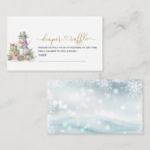 Elegante Waterverf Merry Christmas baby shower dia Informatiekaartje (Voorkant / Achterkant)