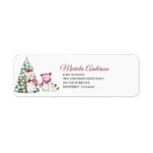 Elegante Waterverf Merry Christmas baby shower Etiket (Voorkant)