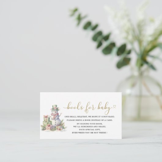 Elegante Waterverf Merry Christmas bEnclosure Kaar Informatiekaartje (Staand voorkant)