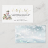 Elegante Waterverf Merry Christmas bEnclosure Kaar Informatiekaartje (Voorkant / Achterkant)