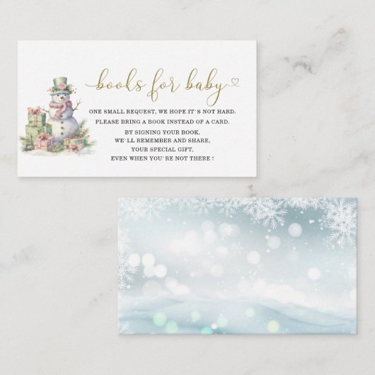 Elegante Waterverf Merry Christmas bEnclosure Kaar Informatiekaartje (Voorkant / Achterkant)