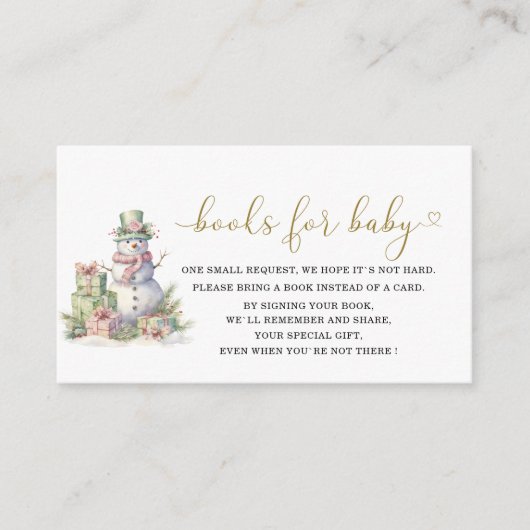 Elegante Waterverf Merry Christmas bEnclosure Kaar Informatiekaartje (Voorkant)