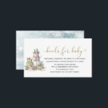 Elegante Waterverf Merry Christmas bEnclosure Kaar Informatiekaartje<br><div class="desc">Elegante Waterverf Vrolijke Kerst baby shower boeken voor baby Behuizing Kaart</div>