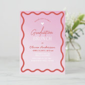 Elegante waterverf minimalistisch afstuderen brunc kaart (Staand voorkant)