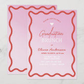 Elegante waterverf minimalistisch afstuderen brunc kaart (Voorkant / Achterkant)