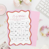 Elegante Waterverf Minimalistisch Wavy heet roze s Feestdagenkaart