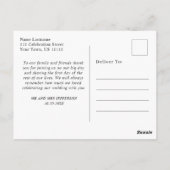 Elegante Waterverf mistig bos bruiloft dank u Briefkaart (Achterkant)