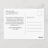 Elegante Waterverf mistig bruiloft bos dank u Briefkaart (Achterkant)