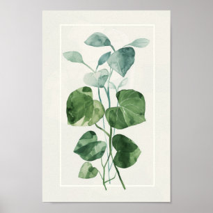 Elegante Waterverf Monstera Poster