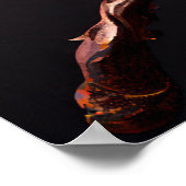 Elegante Waterverf Moody Kleurrijke Roos Poster (Hoek)