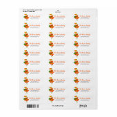 Elegante Waterverf Nasturtium retour adreslabel Etiket (Full Sheet)