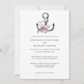 Elegante Waterverf Nautisch Anker Groen Kaart (Voorkant)