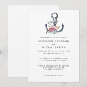 Elegante Waterverf Nautisch Anker Groen Kaart (Voorkant / Achterkant)