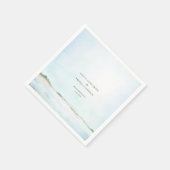 Elegante Waterverf Ocean Beach Kustbruiloft Servet (Hoek)