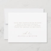 Elegante Waterverf Olijftak Bedankkaart (Achterkant)