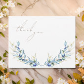 Elegante Waterverf Olijftak Bedankkaart