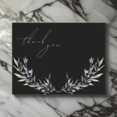 Elegante Waterverf Olijftak Bedankkaart