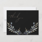 Elegante Waterverf Olijftak Bedankkaart (Voorkant)