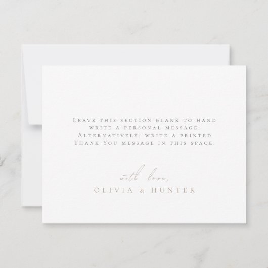 Elegante Waterverf Olijftak Bedankkaart (Achterkant)