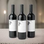 Elegante Waterverf Olijftak Bruiloft Wijn Etiket