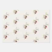 Elegante Waterverf Olijftak Inpakpapier Vel (Voorkant)