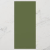 Elegante Waterverf Olijftak Trouwmenu Menu (Achterkant)