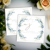 Elegante Waterverf Olive Branch bruiloft uitnodigi