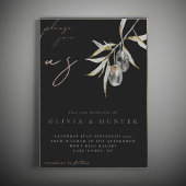 Elegante Waterverf Olive Branch bruiloft uitnodigi