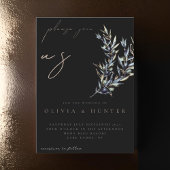 Elegante Waterverf Olive Branch bruiloft uitnodigi