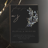Elegante Waterverf Olive Branch bruiloft uitnodigi