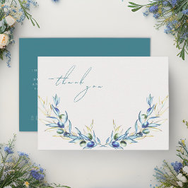 Elegante Waterverf Olive Branch Memorial Bedankt Notitiekaartje