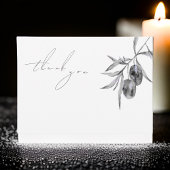 Elegante Waterverf Olive Branch Memorial Bedankt Notitiekaartje