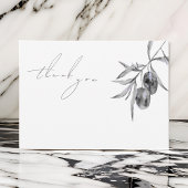 Elegante Waterverf Olive Branch Memorial Bedankt Notitiekaartje