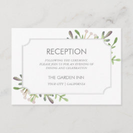 Elegante waterverf ontvangstkaart informatiekaartje