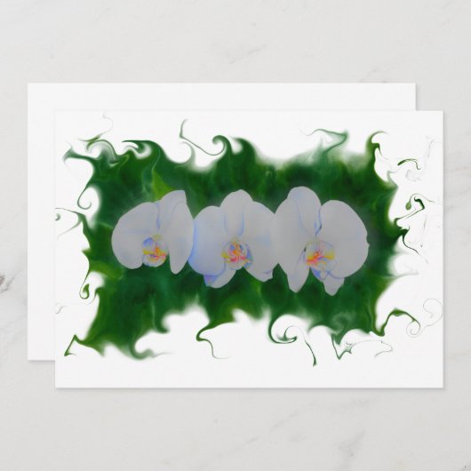 Elegante waterverf orchidee schilderij (Voorkant / Achterkant)