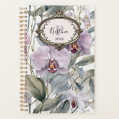Elegante Waterverf orchideeën met  Lijst Planner (Voorkant)