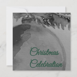 Elegante Waterverf Ornament Kerstfeest Kaart