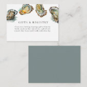 Elegante Waterverf Oyster gebraden geschenken Informatiekaartje (Voorkant / Achterkant)
